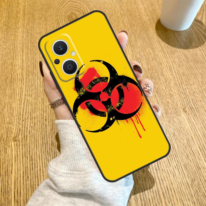 Biohazard Symbol Logo Funda For OPPO Reno 13 F 14F 12F 11F 8T 7 8 Lite 10 11 12 14 OPPO Find X5 X6 X8 X9 Pro Case