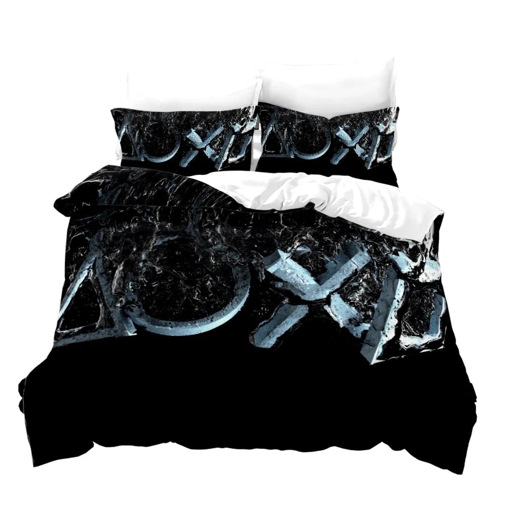 Black Game Gamepad Pattern 3d Bedding Set Classic Digital Print Duvet Cover Pillowcase Europe/Australia/USA Twin Queen King Size
