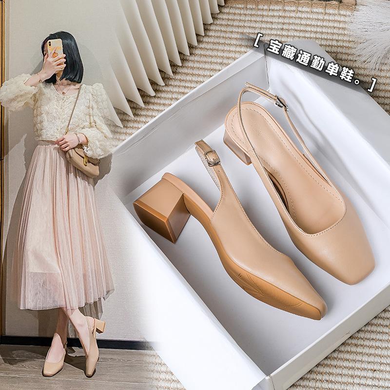 

Fashion OL shoes suqare toe japanned leather sandals women thick high heels summer shoes back strap green sandalias mujer big size 43 4.5 хаки