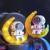Knew built Luminous Astronaut Moon Micro brick Construction Bricks Kit Learning Playthings LED LIGHT Lights Technology Blocks ideal for Adults