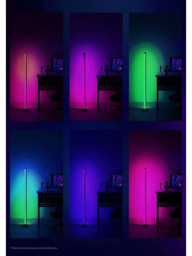 RGB Fantasy Corner Floor Lamp: Music Rhythm Atmosphere Light for Living Room & Bedroom