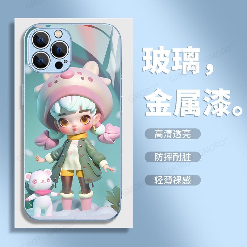 Processing mobile phone case 16 to print 15 photos glass case iphone13 film case 14 transparent case 12pro