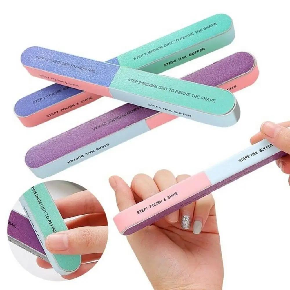 Nail Polish Buffer Nail Art Sanding Files Buffer Block Manicure Pedicure Tools Sand Surface Sponge Nail File