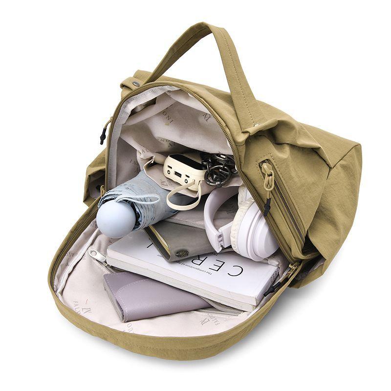 Nylon Women Backpack Waterproof Large Capacity Casual Lazy Style Hand & Shoulder Bag