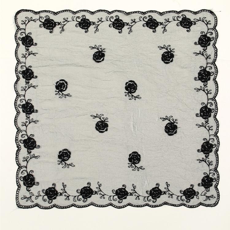 Weicher bestickter Schal mit Blumendesigns für Damen Haaraccessoires für Kopftuch oder dekorative Note zu jedem Outfit