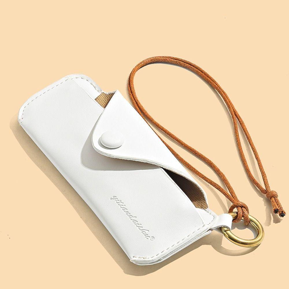 Hanging Neck Glasses Bag PU Leather Sunglasses Bag Fashion Eyeglasses Holder  Gift