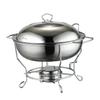 Stainless Steel Round Buffet Stove - Commercial Heated Food Warmer
