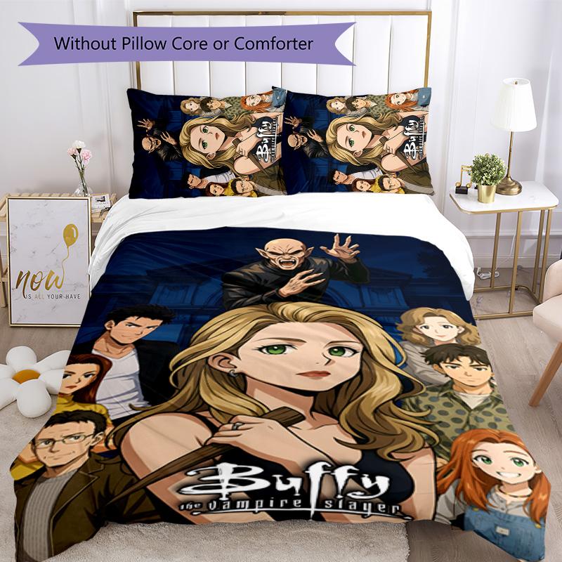 Buffy 3pcs Bedding Set Duvet Cover Closure Includes 1 Duvet Cover & 2 Pillowcases for All Seasons Bedroom Home Dorm Decor