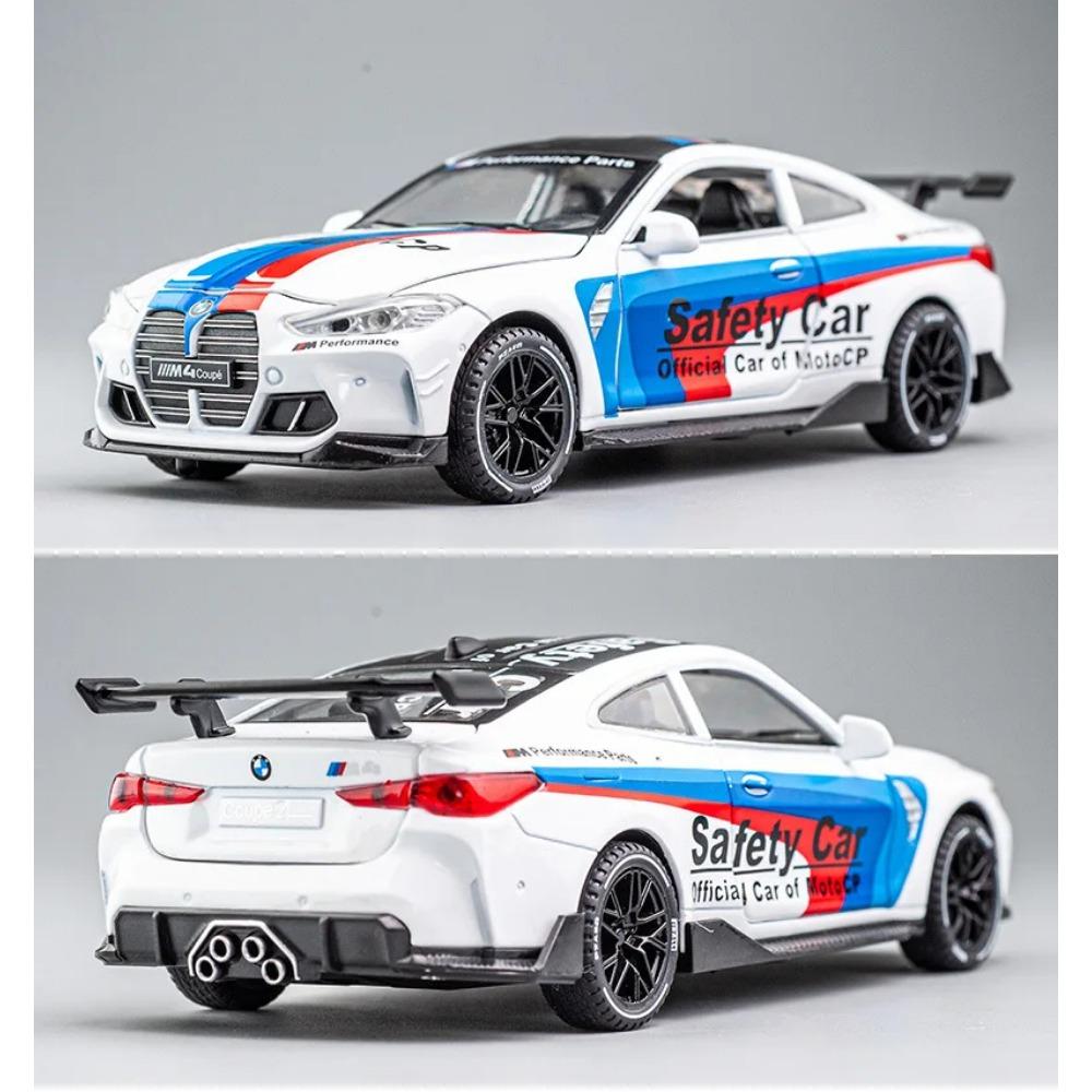 1/32 BMW M4 Supercar Alloy Car Model with Pull Back Sound Light Children Gift Collection Diecast Toy Model A469