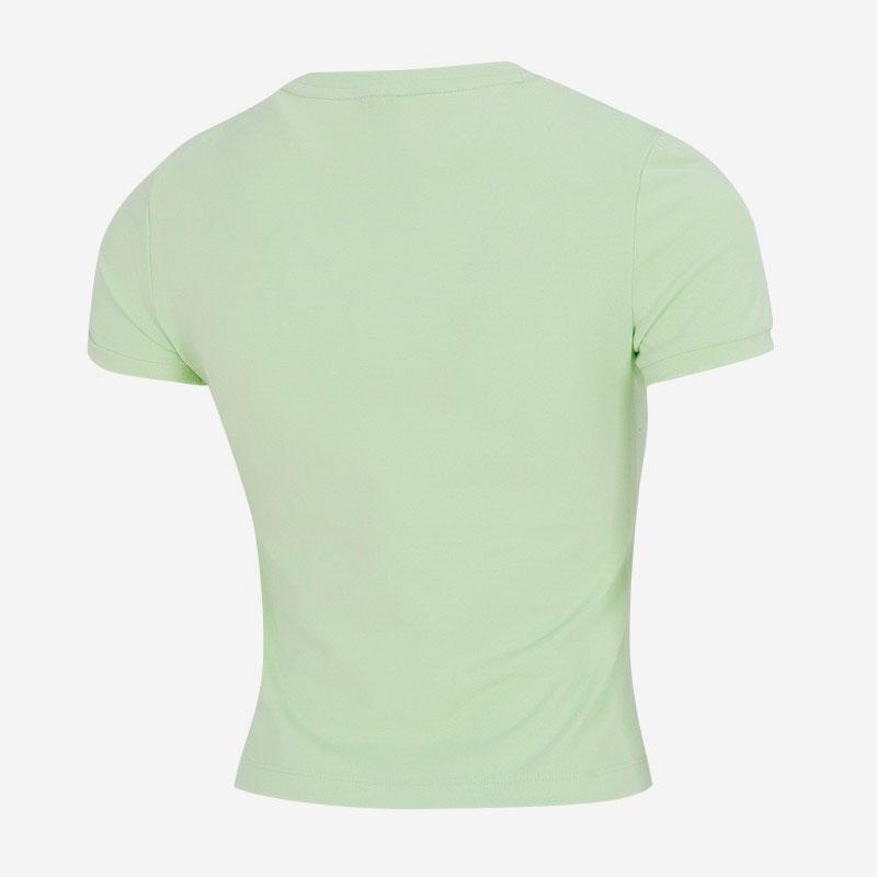 Puma Solid Color Logo Casual Short Sleeve T-Shirt Women tops Cyan 532562-06