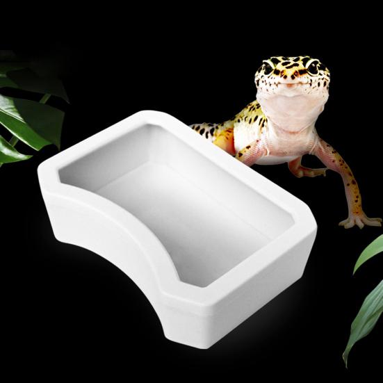 Yousheng Reptile Water Bowl Plastic Food Grade Water Box Feeder Reptile Food Water Dish Pet Aquarium Ornament