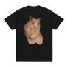 New Arrival Mens Clothes Tee Shirt Homme Graphic TShirts Tshirt for Men Ropa Hombre Cute Peace Hamster Funny Meme Camisetas