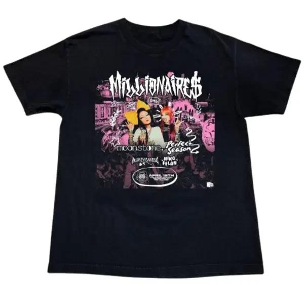 VTG MILLIONAIRES Band Live In Tour Cotton Black T Shirt S-5XL TR780 XXXXL