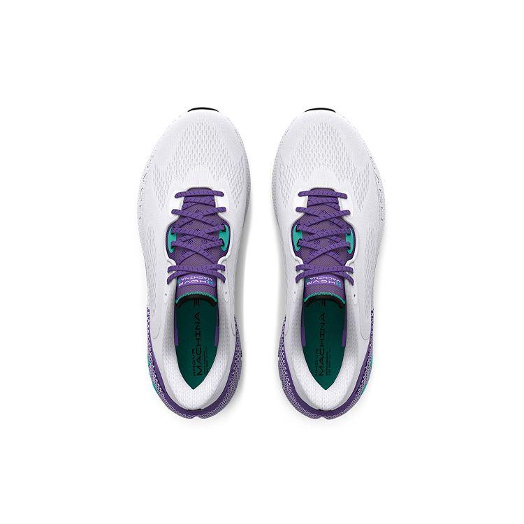 Under Armour HOVR Machina 3 CN Fashion Comfortable Sports Fabric Low-Top Running Shoes Men Sneaker White Purple 3025650-103