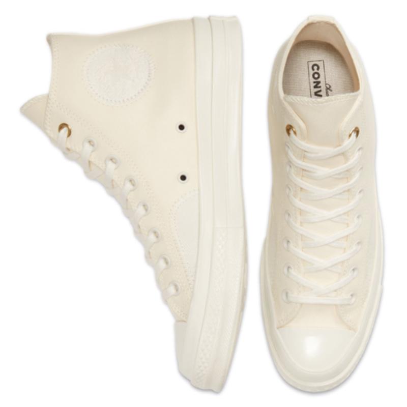 Converse Chuck 70 1970s Hi Clean 'n Preme Simple and Versatile High Top Espadrilles Unisex Beige