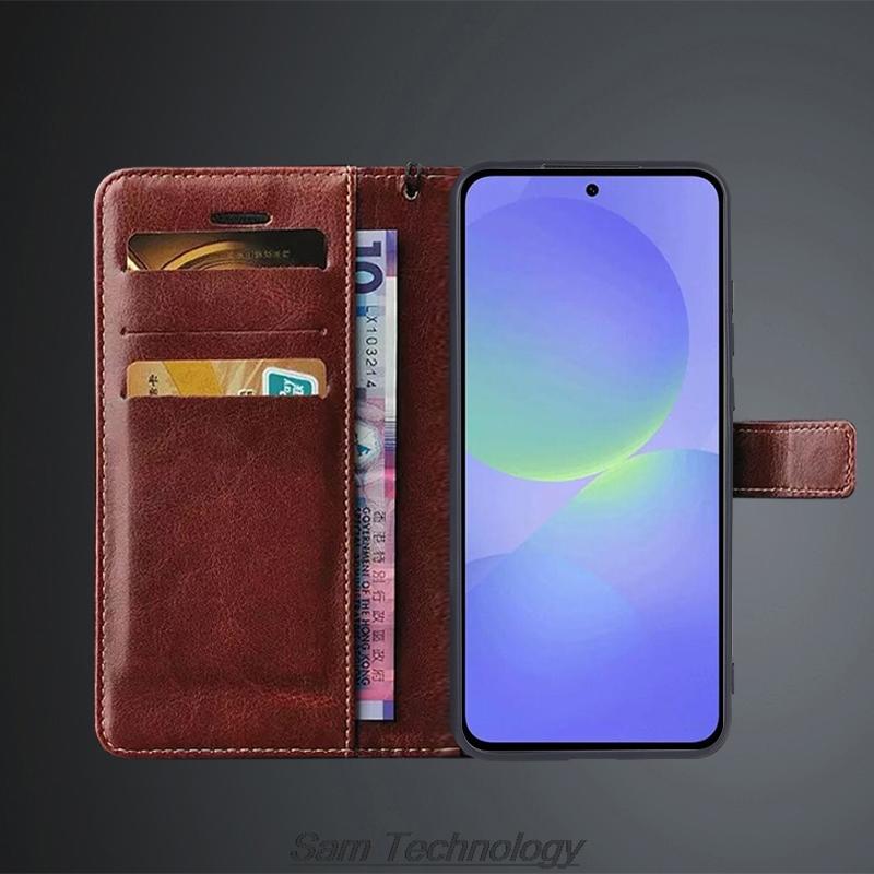 Kartenhalter-Abdeckung für Samsung Galaxy A36 5G Pu-Leder-Flip-Cover Retro-Geldbörsen-Telefonkasten Business Capa Fundas Coque