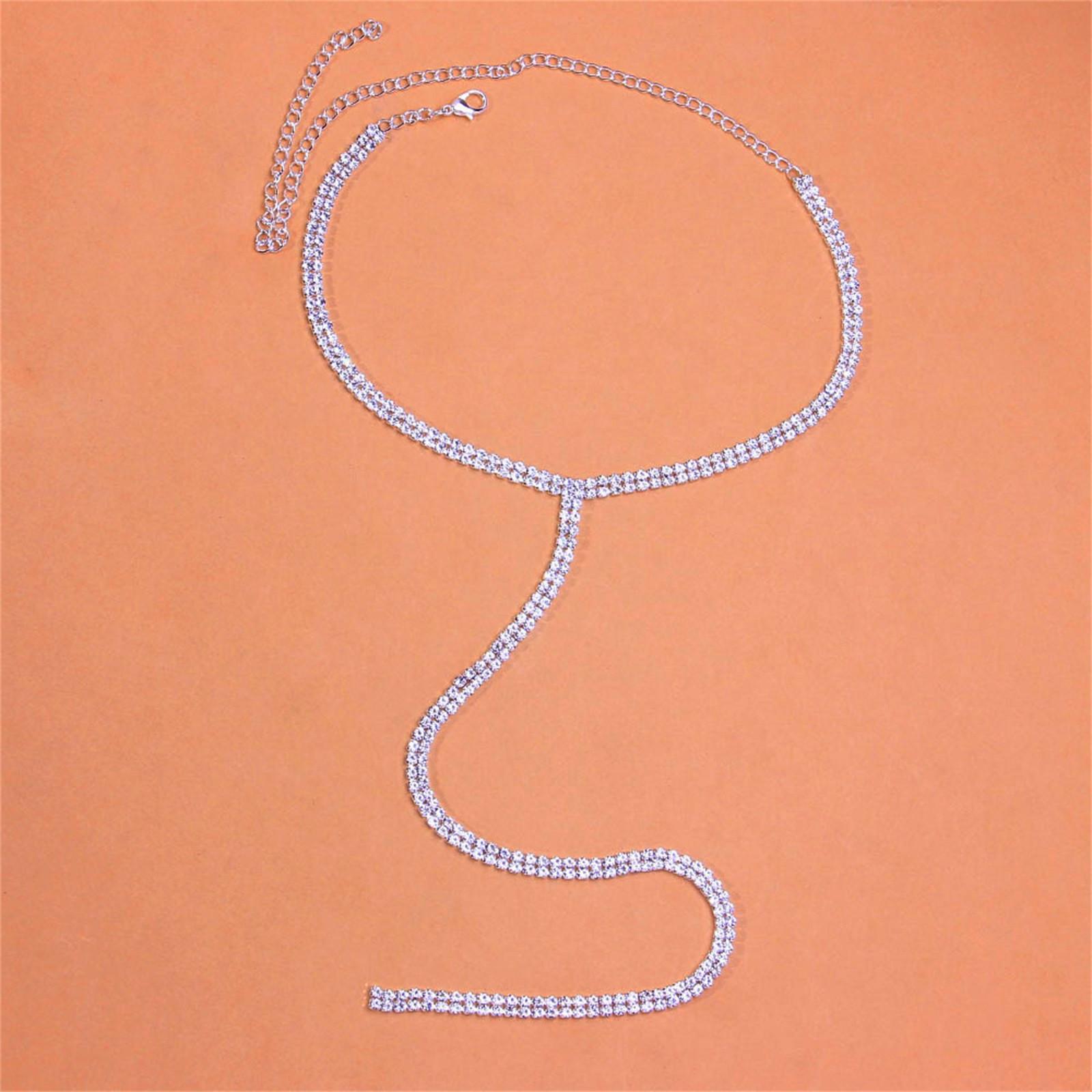 

Long Tassel Necklace For Women, Elegant Clavicle Necklace серебряный