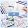 Set Of 6 0.5mm Ink Roller Ball Pen Fine Point Pen For Exams Office School Writing Smooth Quick Drying Clicks Gel Pen Set
