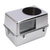 Enclosed Metal Cat Litter Box with Lid Scoop Prevent Splashing Stainless Steel Top Entry Cat Toilet For Multiple Cats