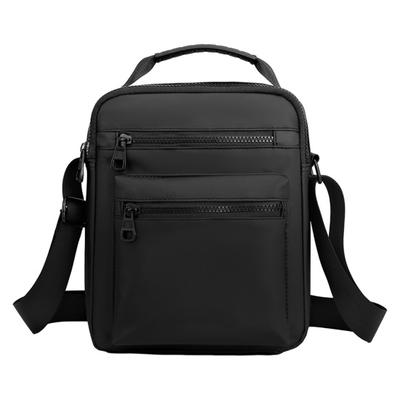 Men Single Shoulder Bag Waterproof Large Capacity Zipper Pockets Portable Handle Adjustable Straps Male Women Casual Crossbody Messenger Bag