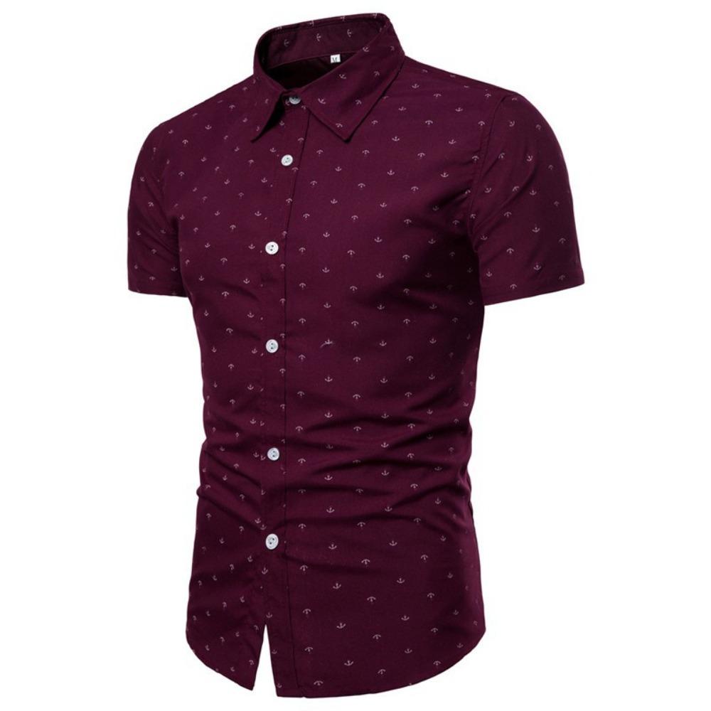 

Men s Shirts Short Sleeve Button Up Turn Down Collar Casual Summer Home Daily Shirts 3XL червоний