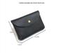 Top Grain Leather Snap Closure Coin Purse & ID Holder, Mini Lychee Pattern Card Holder for Men & Women