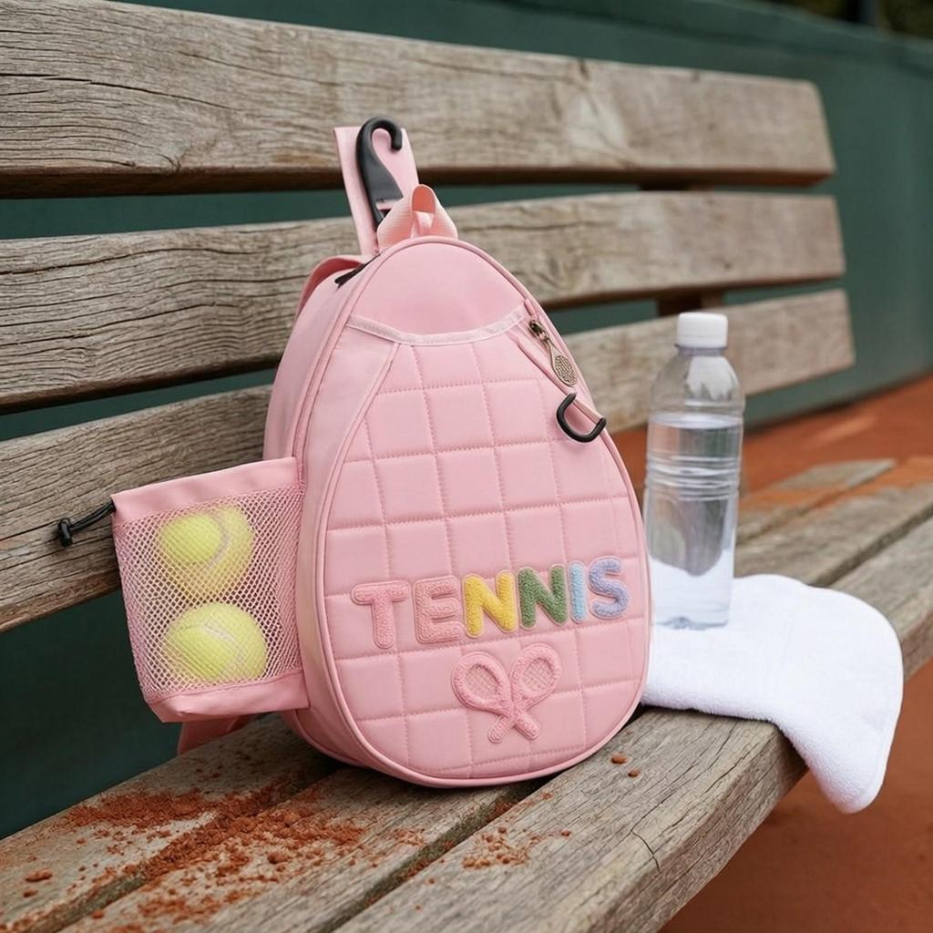 Tennis Bag with Mesh Side Pocket Compact for Court Days, Training Sessions