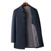 Spring and Autumn New High-end Medium and Long Trench Coat Middle-aged Business Casual Lapel Jacket Dad Outfit