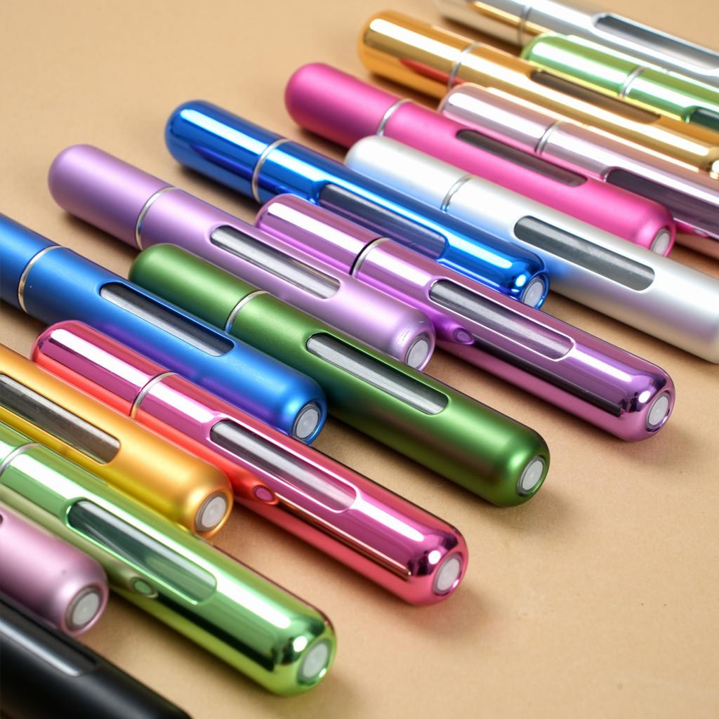 10 ml refillable perfume spray bottle, portable travel size, unscented, PVC-free, metal and plastic , spray bottle for p