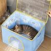 Katzen Kühlbett Tragbare Klimaanlage Haus Faltbarer Haustier Iglu Nest mit Kühlakkus für Kleine Mittlere Katzen Kätzchen