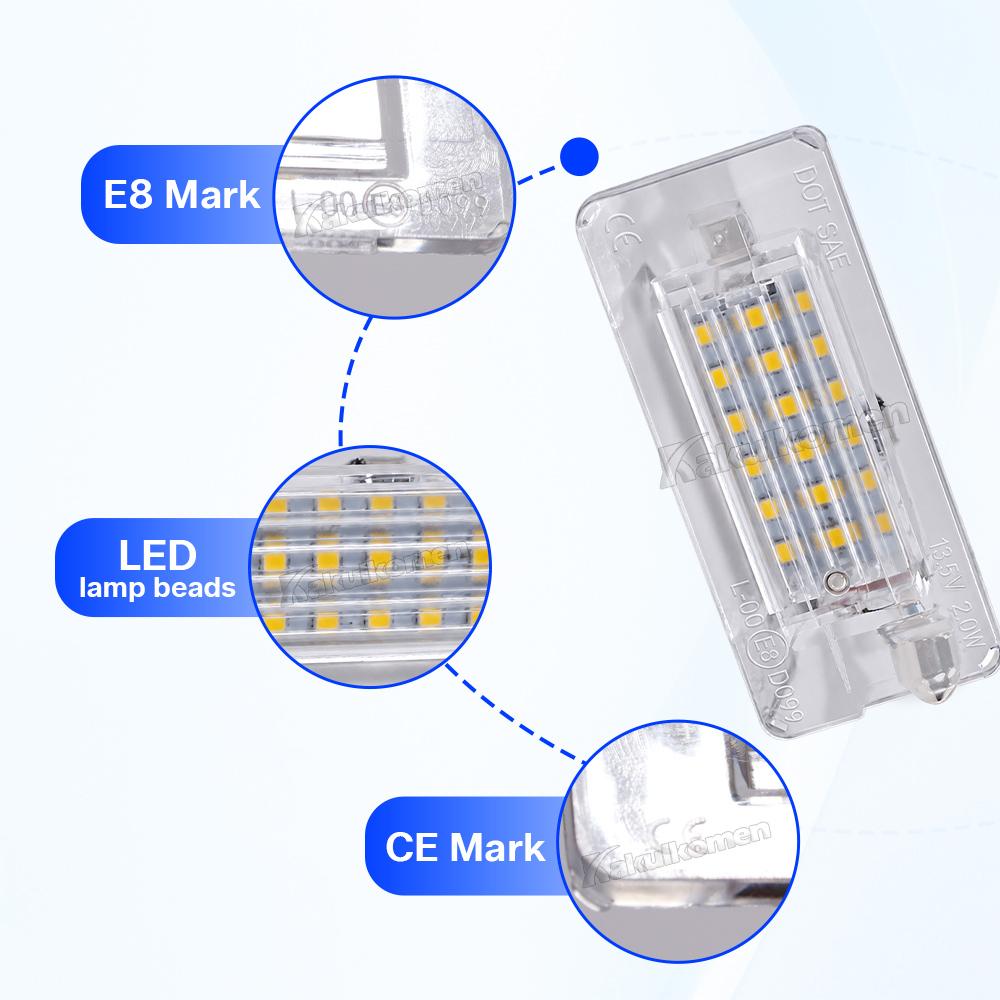 For Mini Cooper R56 Hatchback R57 Convertible R58 R59 2011 LED License Number Plate Light White Lamp Error Free OEM#:51132756227