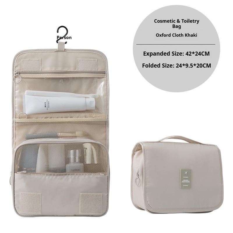 

Hand-held Hook Cosmetic Bag, Travel Portable Twill Toiletry Bag, Large Capacity Waterproof Cosmetic Storage Bag 23.5x8x19cm белый