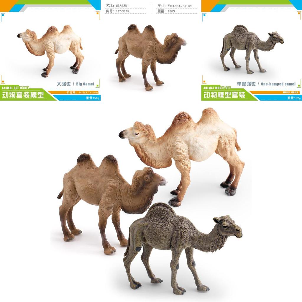 Desert Animal Pvc Figurine Twin Hump Camel Static Decor For Children Learning Play