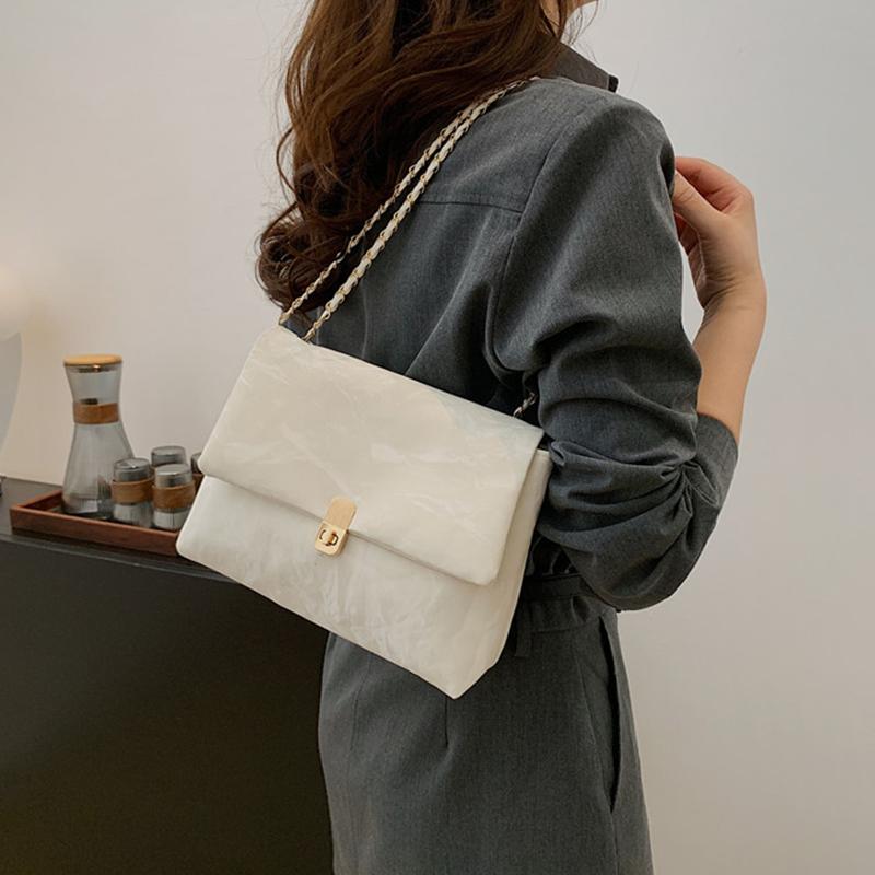 Fashion Soft PU Chain Shoulder Bags New Trend Women Crossbody Bag Versatile Commuting Casual Square Classic Ladies Handbags MIT