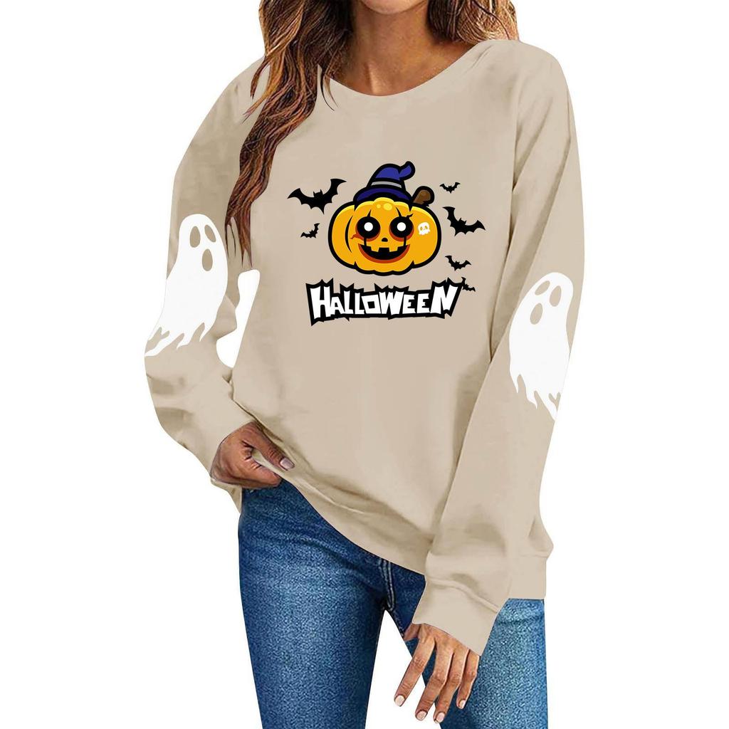 Women's Casual Halloween Hoodie Long Sleeve Pullover