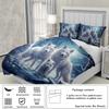 3pcs Wolf family pattern bedding set, 1*duvet cover+2*pillowcase, for single bed, teenagers and adults bedroom, home decoration