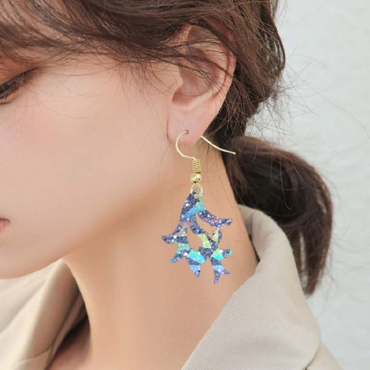 Silicone Antler Earring Pendant Mold Holographic Christmas Elk Antler Resin Mold