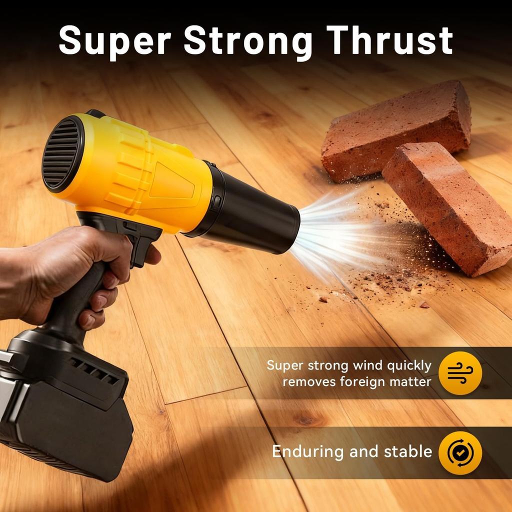 Leaf Blower Cordlesswith Battery and Charger, Lightweight Handheld Leaf Blower, Infinitely Variable Speed, Replacement Nozzle, Leaf Blowers for Patio
