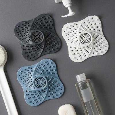 2 Stück Küchenspülenfilter Abwasser Haarsieb Badezimmer Block Quadratischer Saugfuß Bodenablaufabdeckung Stück Schwarz und Weiß Zubehör