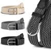 Versatile Woven Elastic Casual Belt For Men And Women Featuring Alloy Pin Buckle