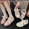 Bow Soft-soled Flat-soled Pink Ballet Shoes Casual Versatile Moral Training Shoes Little White Shoes Women's 2025 Spring and Summer New Models