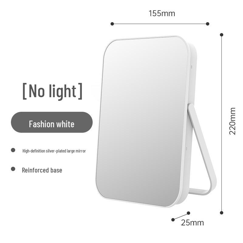 Přenosné LED make-up zrcátko s nastavitelným plnicím světlem, skládacím designem a dobíjecím čtvercovým tvarem