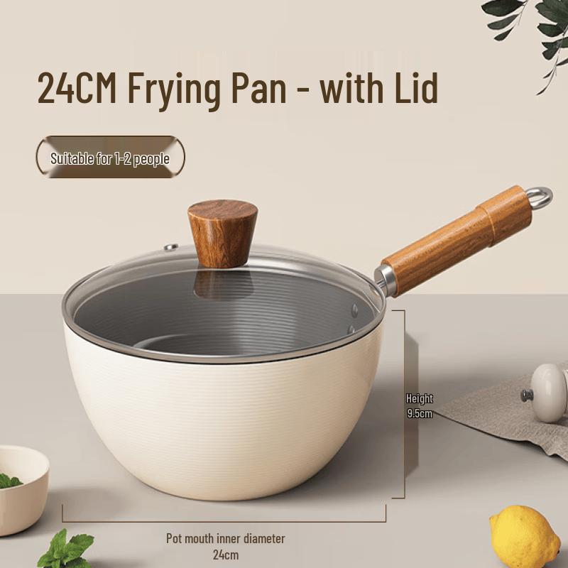 ZISIZ Titanium Non-Stick Frying Pan with Lid