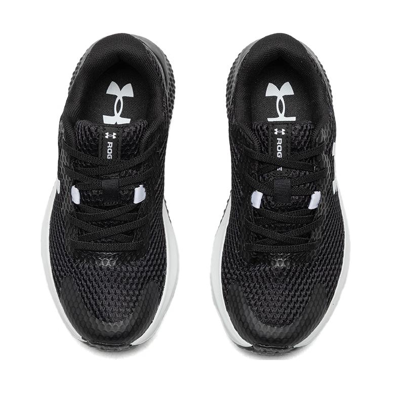 Under Armour Kids' Rogue 3 AL Black White Running Shoes 3024982-001