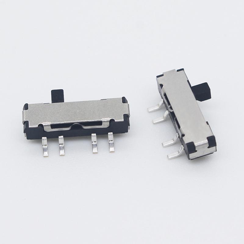 10Pcs 4 Pin Mini Slide Switch On-Off 3Position Micro Slide Toggle Switch Miniature Horizontal Slide Switch