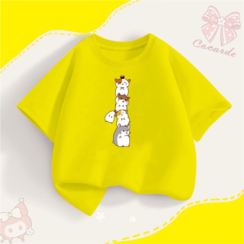 Mouse T-Shirts for Newborn Girls Summer Short Sleeved Tops Baby Girl Cute Cat Clothes