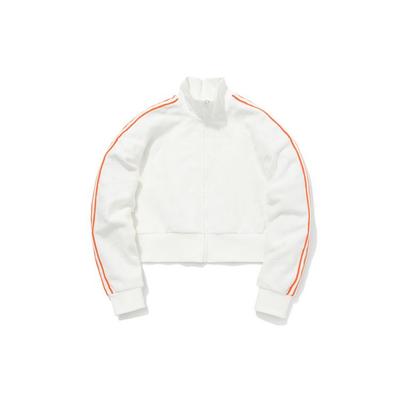 Li Ning Sports Lifestyle Series Casual Sportief Opstaande Kraag Gestreept Jas Dames jassen Off-White AWDQC52-1