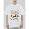 Christmas T Shirt Black Merry and Bright Reindeer House and Candy Cane Print for Holiday Party
