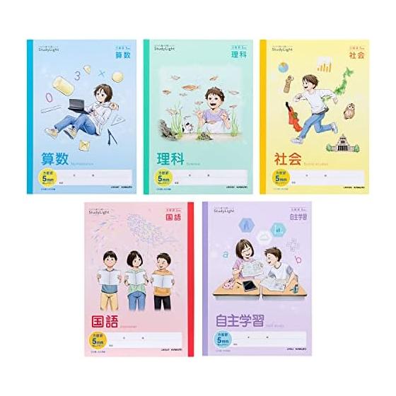 Студенческий светодиодный фонарик Kyokutou Associates для записной книжки с названиями предметов, графиками, набор из 5 шт. LR5G05T