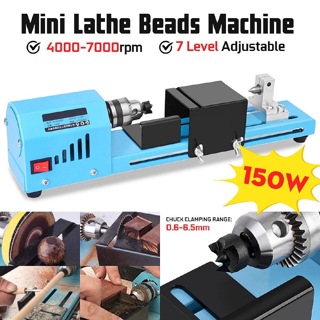 150W Woodworking Wood lathe Milling machine Grinding Polishing Beads Drill New DIY Lathe Machine Tool